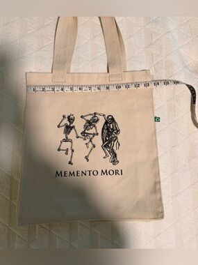 Memento Mori Canvas Tote in Natural Cotton